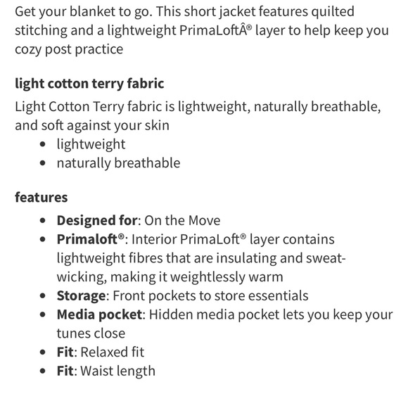 Lululemon Quilted Calm Jacket - Picture 8 of 8